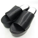ザラ ミュール サンダル 厚底 靴 黒 レディース 39サイズ ブラック ZARA 【中古】(4)