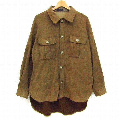 ジーナシス ブルゾン シャツジャケット ストレッチ アウター メンズ Fサイズ ブラウン系 JEANASiS 【中古】 ジーナシス ブルゾン シャツジャケット ストレッチ アウター メンズ Fサイズ ブラウン系 JEANASiS 【中古】