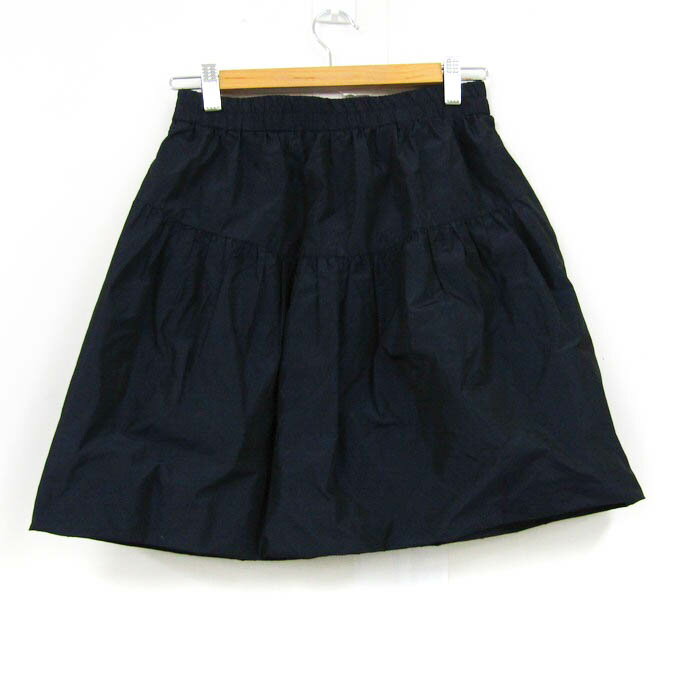 ハリス フレアスカート 日本製 ボトムス レディース 36サイズ ネイビー Harriss 【中古】