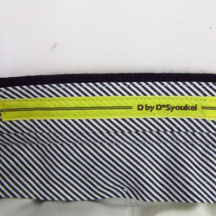 ディー バイディーショウケイ パンツ ボトムス テーパード シルク混 日本製 メンズ 52サイズ ネイビー D by D*Syoukei 【中古】