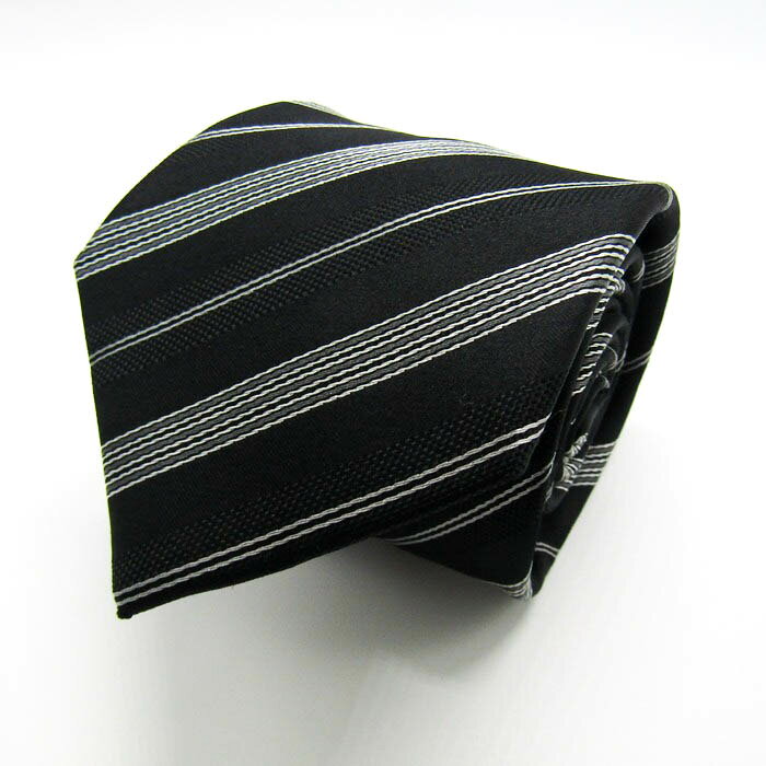 ブリックハウス ブランド ネクタイ ストライプ柄 アイビーストライプ シルク PO メンズ ブラック BRICK HOUSE 【中古】(4)
