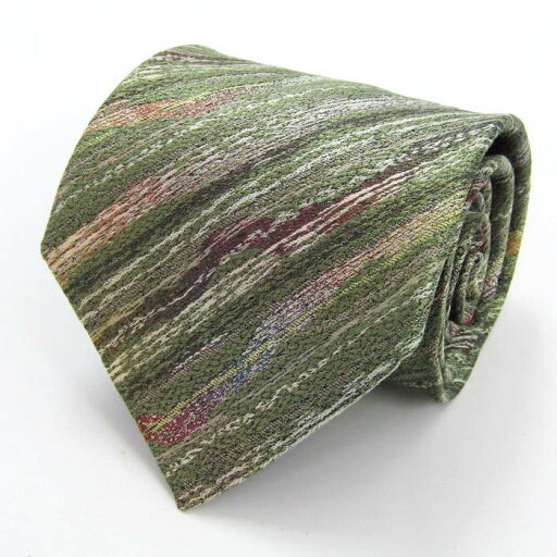 ミッソーニ ブランド ネクタイ ストライプ柄 マルチストライプ シルク イタリア製 PO メンズ カーキ Missoni 【中古】 ミッソーニ ブランド ネクタイ ストライプ柄 マルチストライプ シルク イタリア製 PO メンズ カーキ Missoni 【中古】