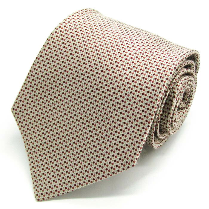 コムサデモードメン ブランド ネクタイ 総柄 ドット 格子柄 シルク 日本製 PO メンズ ホワイト COMME CA DU MODE 【中古】