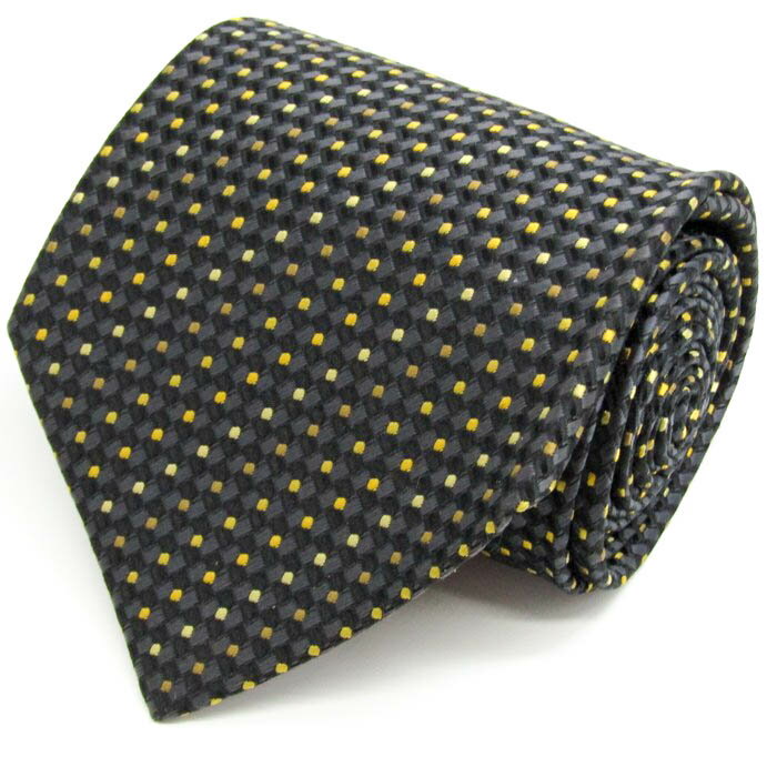 コムサデモードメン ブランド ネクタイ チェック柄 ドット 格子柄 シルク 日本製 PO メンズ グレー COMME CA DU MODE 【中古】(4)