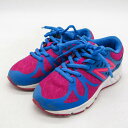 ニューバランス スニーカー ローカット ランニングシューズ 靴 キッズ 女の子用 17.5サイズ ブルー NEW BALANCE 【中古】(4)