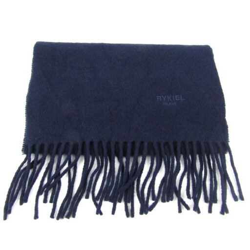 ソニアリキエル マフラー 無地 ロゴ刺繍 ブランド メンズ レディース ネイビー Sonia Rykiel 【中古】 ソニアリキエル マフラー 無地 ロゴ刺繍 ブランド メンズ レディース ネイビー Sonia Rykiel 【中古】