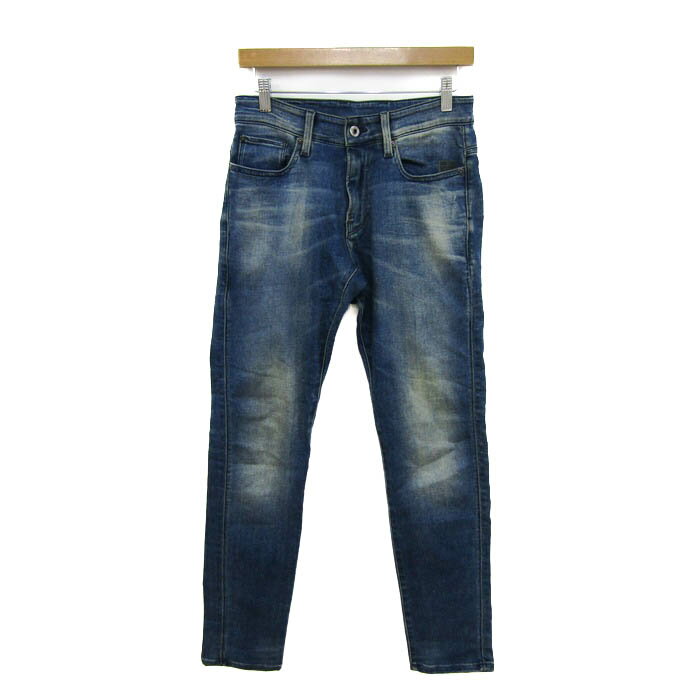 ジースターロウ デニムパンツ ジーンズ スーパースリム ストレッチ ボトムス レディース W27 L30サイズ ブルー系 G-Star RAW 【中古】