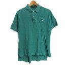 ポロ ポロシャツ トップス 半袖 コットン 日本製 ゴルフウエア メンズ Lサイズ グリーン POLO 【中古】(4)