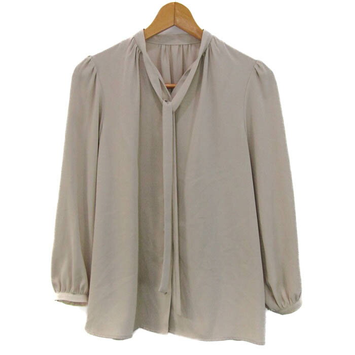 スタイルデリ ブラウス シャツ トップス 長袖 ボウタイ レディース Fサイズ ベージュ STYLE DELI 【中古】