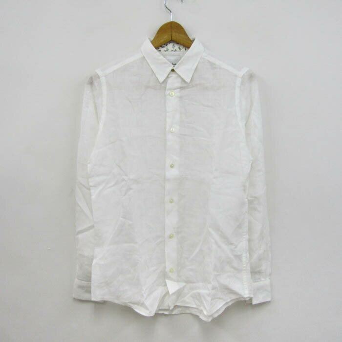 ポールスミス 長袖 リネンシャツ トップス メンズ Mサイズ ホワイト系 Paul Smith 【中古】