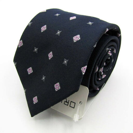 シンプルフレーズクラバット ブランド ネクタイ オリヒカ 小紋柄 未使用タグ付 PO メンズ ネイビー SIMPLE PHRASE CRAVAT 【中古】 シンプルフレーズクラバット ブランド ネクタイ オリヒカ 小紋柄 未使用タグ付 PO メンズ ネイビー SIMPLE PHRASE CRAVAT 【中古】