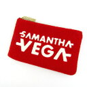 サマンサベガ クラッチバッグ ファー ロゴ ブランド カバン 鞄 レディース レッド Samantha Vega 【中古】(4)