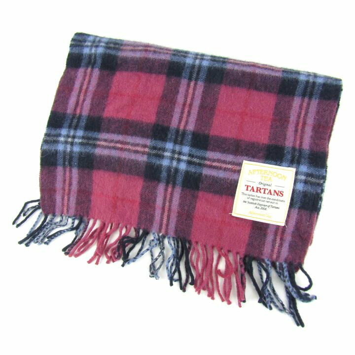 アフタヌーンティー マフラー ストール タータンチェック ウール カシミヤ混 ブランド レディース マルチカラー afternoon tea 【中古】