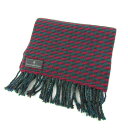 エルメネジルド ゼニア マフラー ストール ブランド メンズ グリーン ピンク Ermenegildo Zegna 【中古】(4)