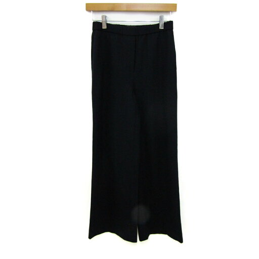 セオリー ロングパンツ ウール混 ストレッチ ボトムス レディース XXOサイズ ネイビー系 theory 【中古】 セオリー ロングパンツ ウール混 ストレッチ ボトムス レディース XXOサイズ ネイビー系 theory 【中古】