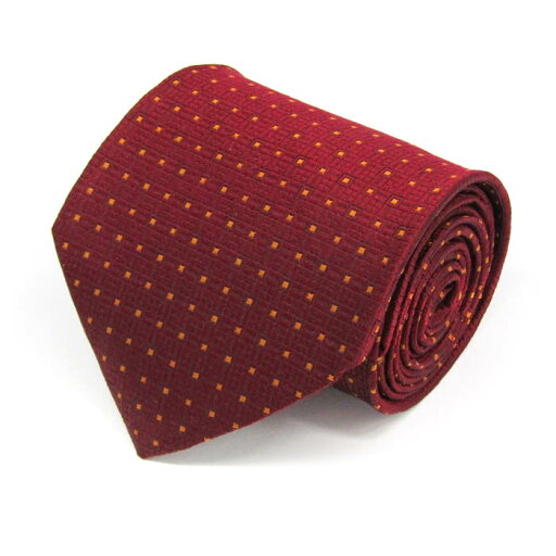 アクアスキュータム ブランドネクタイ チェック柄 ドット スクエア柄 シルク 日本製 PO メンズ レッド Aquascutum 【中古】 アクアスキュータム ブランドネクタイ チェック柄 ドット スクエア柄 シルク 日本製 PO メンズ レッド Aquascutum 【中古】