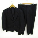 ミリオンテックス スーツ セットアップ 上下セット ジャケット パンツ 記名有 メンズ 96BE4サイズ ネイビー MILLIONTEX ROMFORD 【中古...