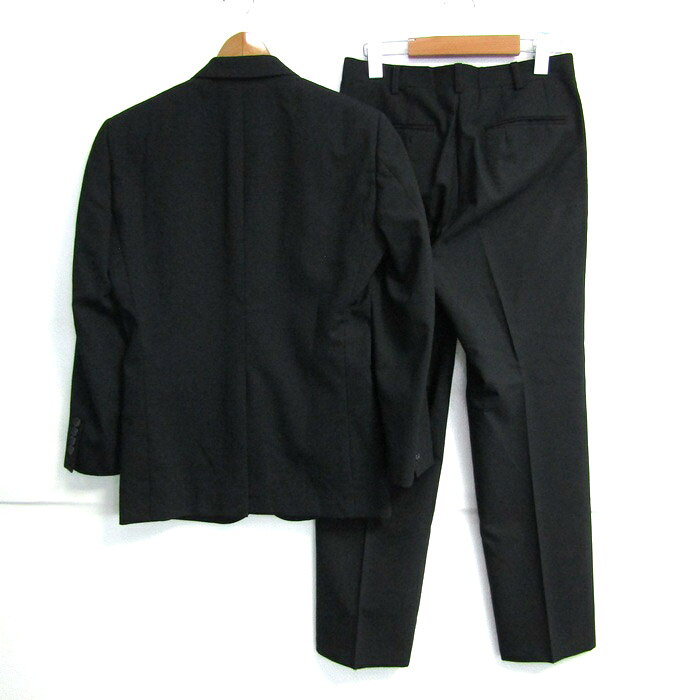 山形屋 スーツ セットアップ 上下セット Melbo SIMPON ジャケット パンツ 記名有 メンズ A082 A070サイズ ブラック YAMAKATAYA 【中古】