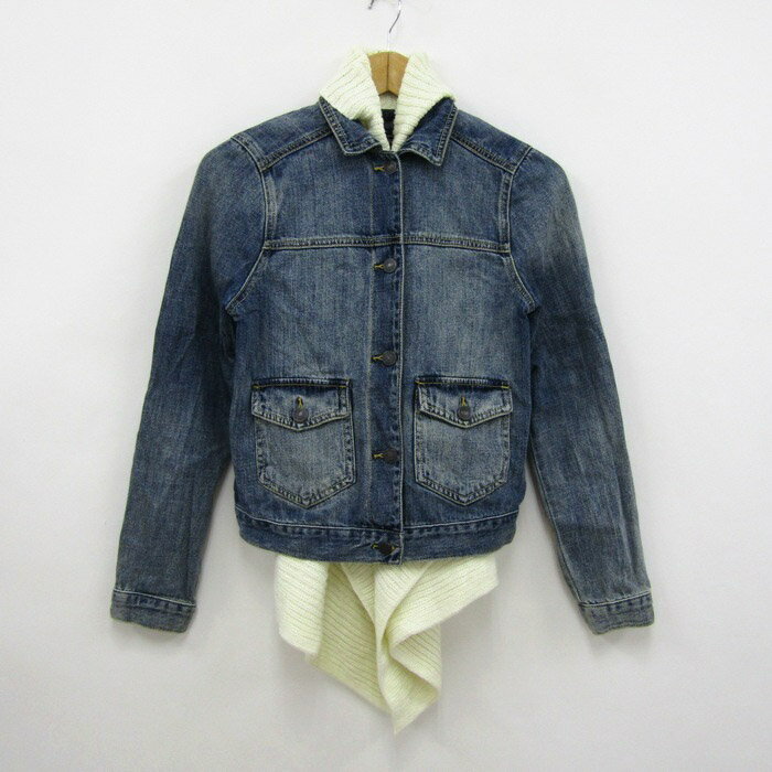 アバクロンビー&フィッチ デニムジャケット コットン100% ブランド アウター レディース Sサイズ インディゴ Abercrombie&Fitch 【中古】