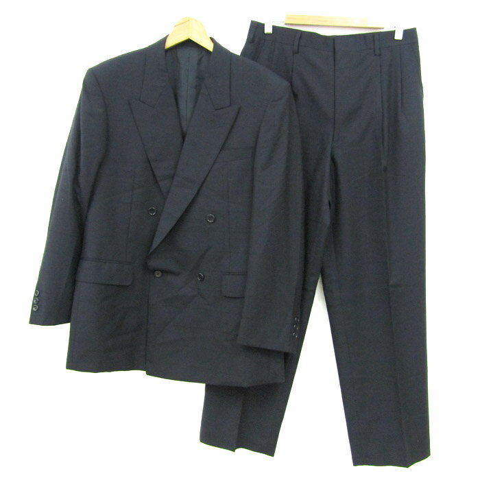 エルメネジルドゼニア スーツ セットアップ 上下セット 記名有 メンズ 96A6サイズ ブラック系 CLOTH Ermenegildo Zegna 【中古】