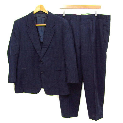 フジイ スーツ セットアップ 上下セット ジャケット パンツ 記名有 黒 メンズ Fサイズ ネイビー系 FUJII VIPS CLUB 【中古】 フジイ スーツ セットアップ 上下セット ジャケット パンツ 記名有 黒 メンズ Fサイズ ネイビー系 FUJII VIPS CLUB 【中古】