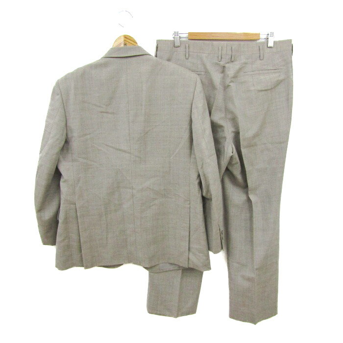 ワーシップ スーツ セットアップ ウール/モヘヤ混 ジャケット パンツ 上下セット 記名有 メンズ EB-5サイズ ベージュ系 WARSHIP 【中古】