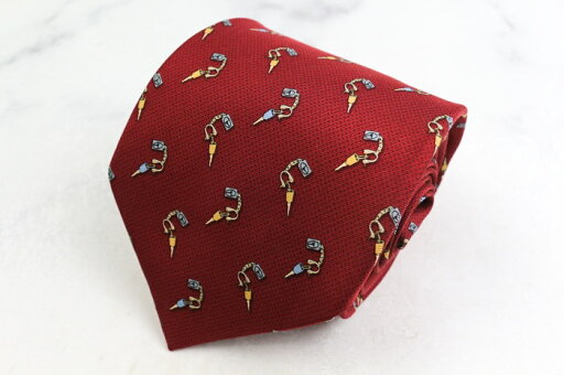 ダンヒル ブランド ネクタイ シルク 小紋柄 総柄 PO メンズ レッド Dunhill 【中古】 ダンヒル ブランド ネクタイ シルク 小紋柄 総柄 PO メンズ レッド Dunhill 【中古】