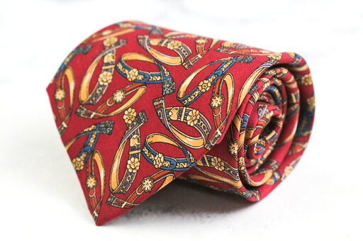 サルヴァトーレフェラガモ ブランド ネクタイ シルク 花柄 総柄 PO メンズ レッド Salvatore Ferragamo 【中古】 サルヴァトーレフェラガモ ブランド ネクタイ シルク 花柄 総柄 PO メンズ レッド Salvatore Ferragamo 【中古】