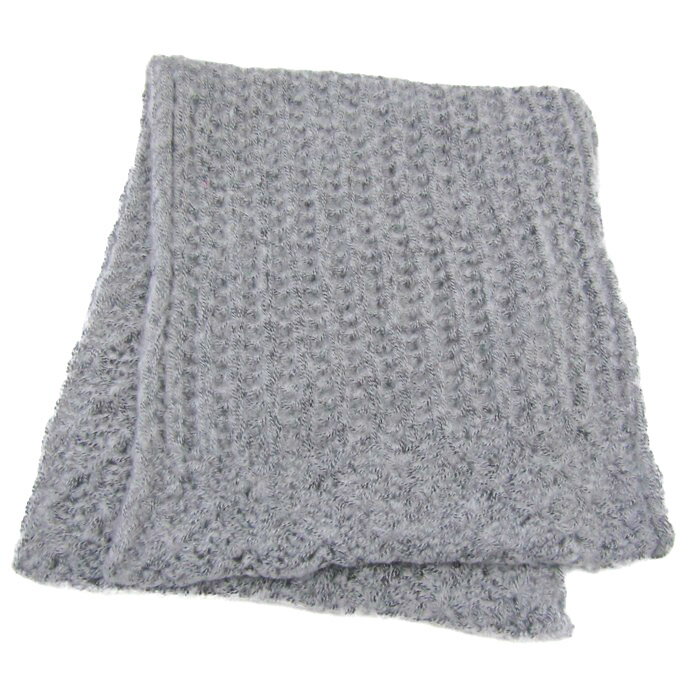 ショコラフィネローブ マフラー 無地 ブランド レディース グレー chocol raffine robe 【中古】