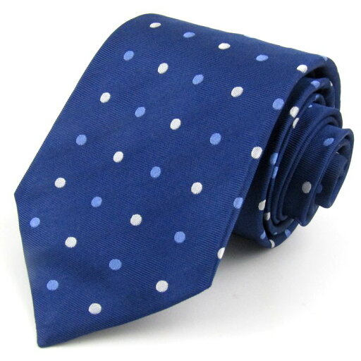アンドリューズタイ ネクタイ ドット柄 シルク イタリア製 ブランド メンズ ブルー Andrew's Ties 【中古】 アンドリューズタイ ネクタイ ドット柄 シルク イタリア製 ブランド メンズ ブルー Andrew's Ties 【中古】