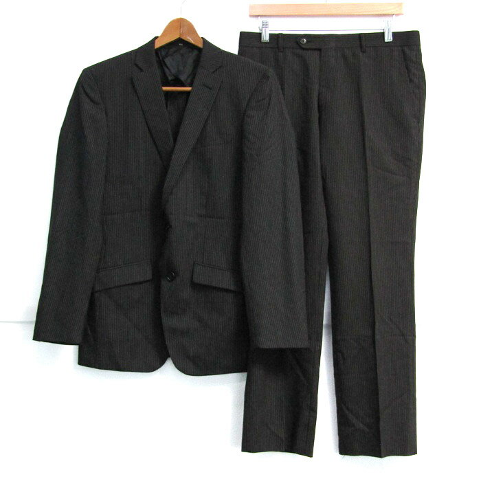 オーヤ スーツ セットアップ 上下セット ジャケット パンツ ストライプ柄 メンズ 94Y6サイズ ブラック系 OH!YA? 【中古】
