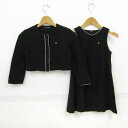 べべ セットアップ 上下セット ボレロ ワンピース フォーマル キッズ 女の子用 130サイズ ブラック BeBe 【中古】