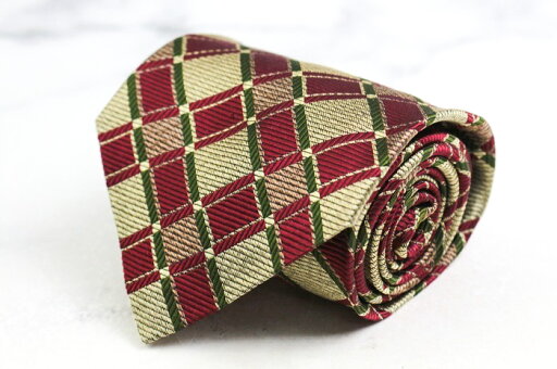 タイラック ブランド ネクタイ シルク チェック柄 未使用タグ付 PO メンズ レッド Tie Rack 【中古】 タイラック ブランド ネクタイ シルク チェック柄 未使用タグ付 PO メンズ レッド Tie Rack 【中古】