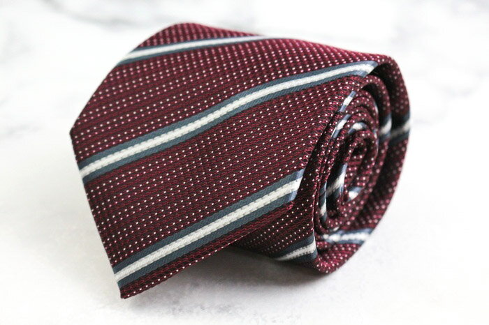 ドレスコード101 ブランド ネクタイ ストライプ柄 ドット柄 PO メンズ レッド DRESSCODE101 【中古】