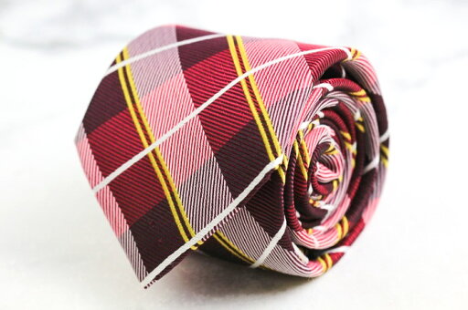 シンプルフレーズクラバット ブランド ネクタイ 格子柄 チェック柄 PO メンズ レッド SIMPLE PHRASE CRAVAT 【中古】 シンプルフレーズクラバット ブランド ネクタイ 格子柄 チェック柄 PO メンズ レッド SIMPLE PHRASE CRAVAT 【中古】