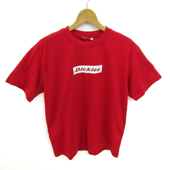 ディッキーズ 半袖Tシャツ トップス ロゴT メンズ Mサイズ レッド Dickies 【中古】