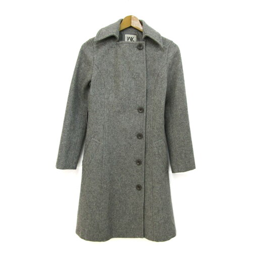 ミッシェルクラン ステンカラーコート アウター ウール アンゴラ混 日本製 レディース 38サイズ グレー MICHEL KLEIN 【中古】 ミッシェルクラン ステンカラーコート アウター ウール アンゴラ混 日本製 レディース 38サイズ グレー MICHEL KLEIN 【中古】