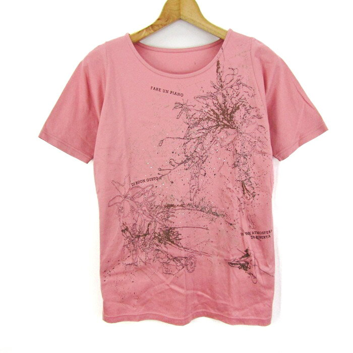 スマートピンク 半袖Tシャツ ブランド コットン100% トップス レディース 40サイズ ピンク系 smart pink 【中古】