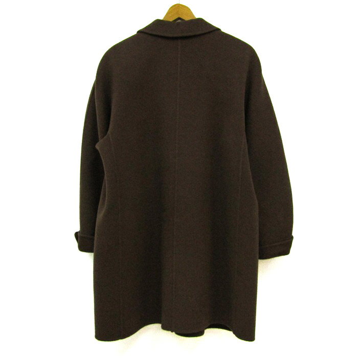 レリアン ジャンニマニーリア ステンカラーコート ウール100% カシミヤ混 イタリア製 レディース 9サイズ ブラウン系 Leilian 【中古】