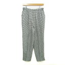 レリアン クロップドパンツ ボトムス ギンガムチェック柄 レディース 5サイズ 白×黒 Leilian 【中古】