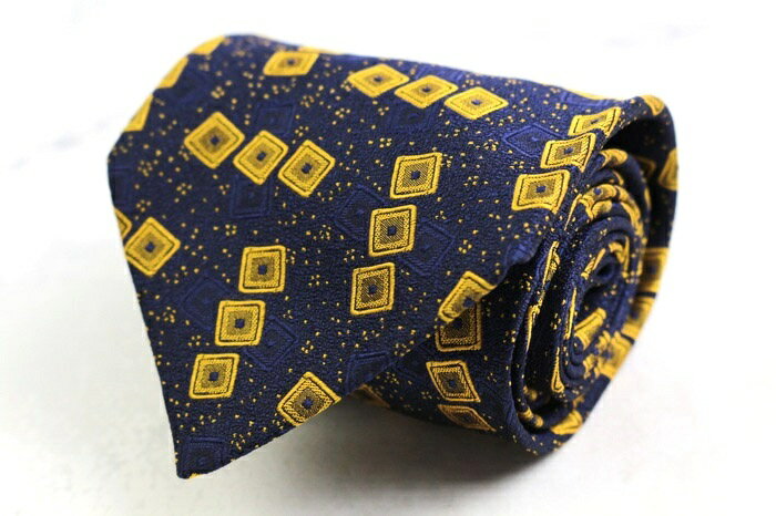 ジャンニ・ヴェルサーチ ブランド ネクタイ ドット 小紋柄 シルク イタリア製 PO メンズ ネイビー Gianni Versace 【中古】