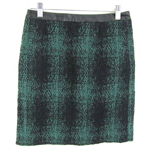 ダナキャランニューヨーク ミニスカート ボトムス チェック柄 日本製 レディース 2サイズ 緑×黒 DKNY DONNA KARAN NEW YORK 【中古】 ダナキャランニューヨーク ミニスカート ボトムス チェック柄 日本製 レディース 2サイズ 緑×黒 DKNY DONNA KARAN NEW YORK 【中古】