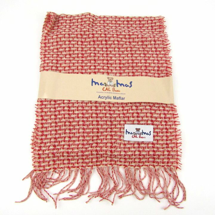 【全品39％OFFクーポン配布中】ママス カルベアー マフラー 未使用 ロゴタグ チェック柄 ブランド レデ..