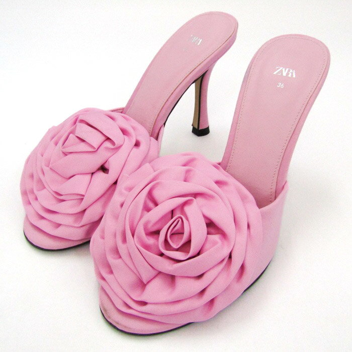 ザラ サンダル フラワ