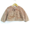 ジルスチュアート ノーカラージャケット アウター ファージャケット ボレロ ベビー 女の子用 80サイズ ピンク JILLSTUART 【中古】