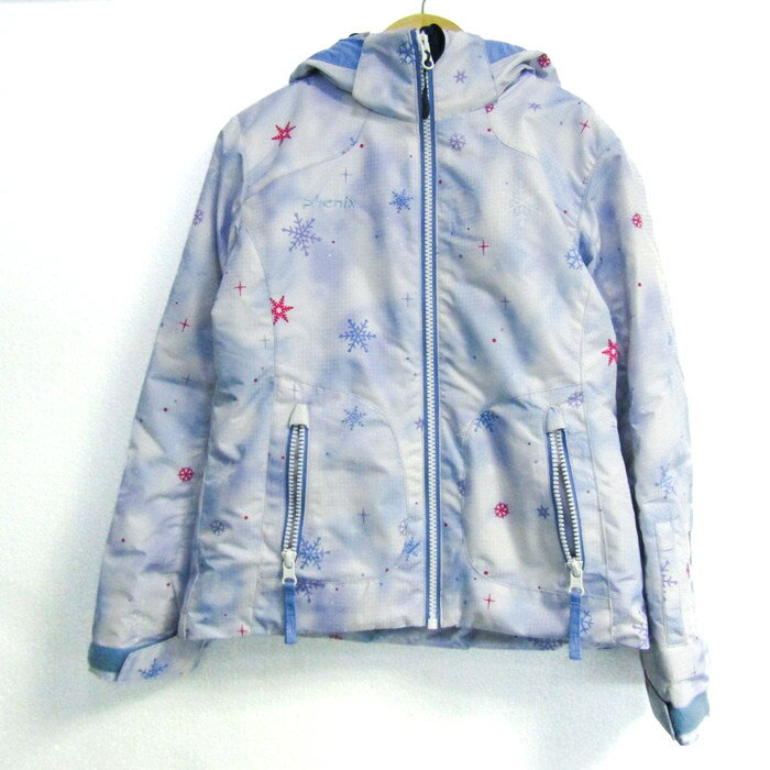 フェニックス 中綿ジャケット ジャンパー アウター スキーウエア キッズ 女の子用 130サイズ 白×紫 Phenix 【中古】