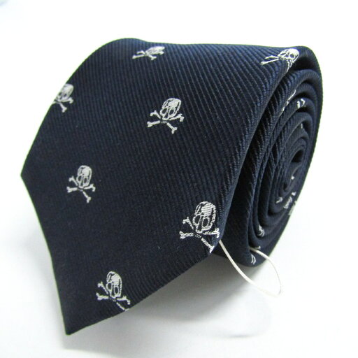 メンズクラブ ブランド ネクタイ ドクロ 骸骨 シルク 未使用タグ付 PO メンズ ネイビー MEN'S CLUB 【中古】 メンズクラブ ブランド ネクタイ ドクロ 骸骨 シルク 未使用タグ付 PO メンズ ネイビー MEN'S CLUB 【中古】