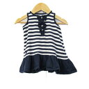 ラルフローレン ワンピース トップス ノースリーブ チュニック ボーダー柄 ベビー 女の子用 6Mサイズ 白×紺 RALPH LAUREN 【中古】