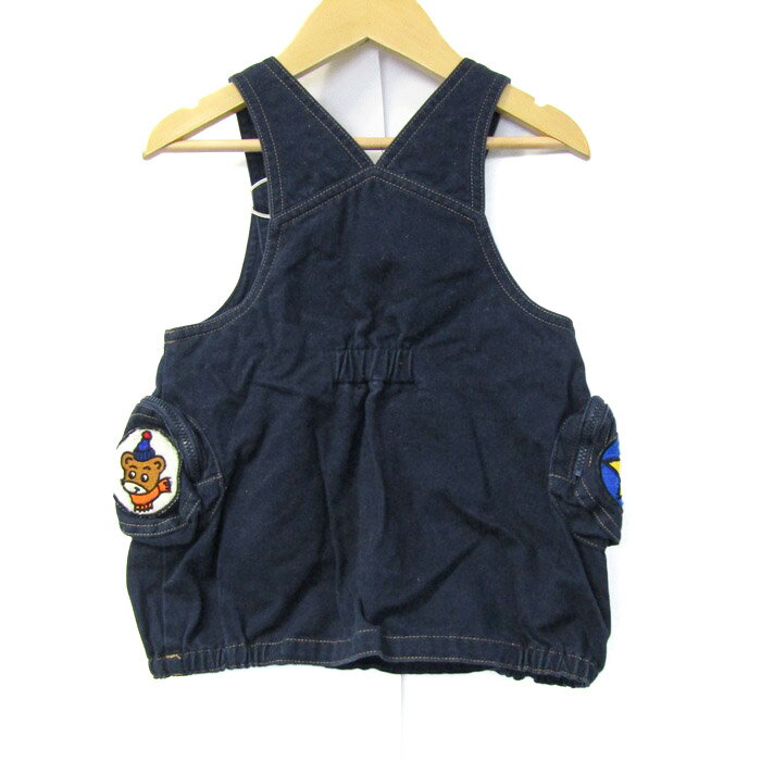 カステルバジャック サロペット ジャンパースカート デニム ベビー 女の子用 80サイズ ネイビー JC de CASTELBAJAC 【中古】 2