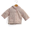 ラルフローレン 中綿ジャケット ジャンパー アウター チェック柄 ベビー 女の子用 80サイズ ピンク×白 RALPH LAUREN 【中古】